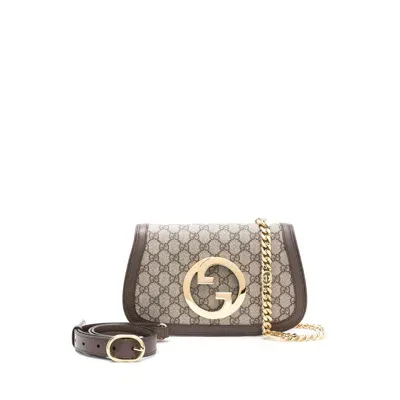 Gucci Blondie Gg Supreme Shoulder Bag In Brown