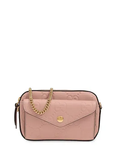 Gucci Gg Supreme Mini Crossbody Bag In Pink