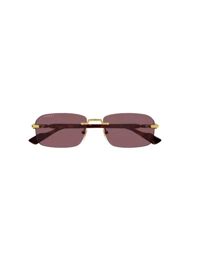 Gucci Gg1221s Sunglasses In Gold Havana Brown