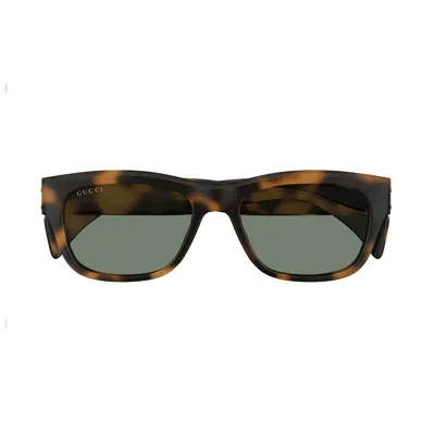 Gucci Gg1706s Linea Rivets 002 Havana Green Sunglasses In Marrone