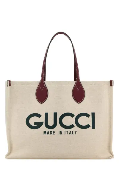 Gucci Handbag Canvas-tu Nd  Female In Beige