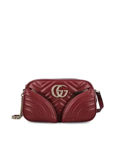 Gucci Woman Gg Marmont Woman Red Shoulder Bags In Red Again