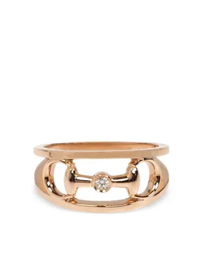 Gucci Horsebit Diamond Ring In Gold