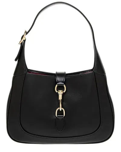 Gucci Small Jackie Leather Shoulder Bag In Black