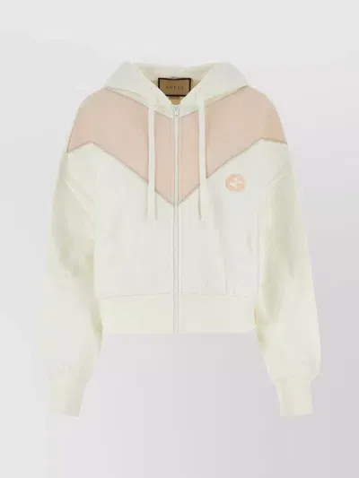 Gucci Jersey Sweatshirt Contrast Panels In White