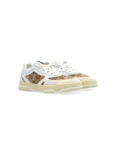 Gucci Kids Sneakers Re-web In White