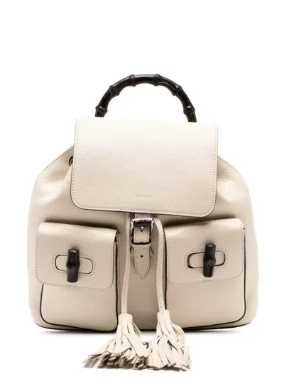 Gucci Rucksack Aus Leder In Neutral