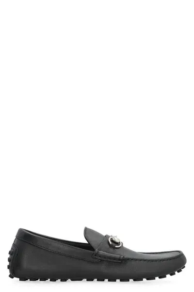 Gucci Leather Loafers In Black