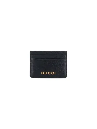 Gucci Logo Card Holder In Black  