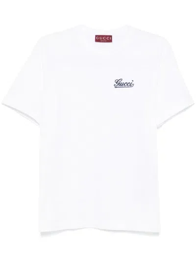 Gucci Logo Cotton T-shirt In White