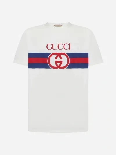 Gucci Interlocking G Cotton T-shirt In White