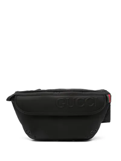 Gucci Logo-embossed Belt Bag In Black