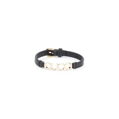 Gucci Logo Plaque Bracelet In Black