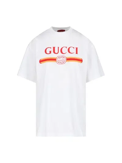 Gucci Logo Print T-shirt In White