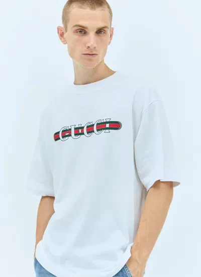 Gucci Logo Print T-shirt In White