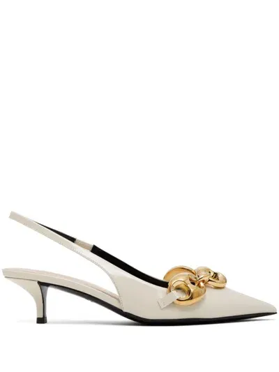 Gucci Marina-chain Slingback Pumps In Neutrals