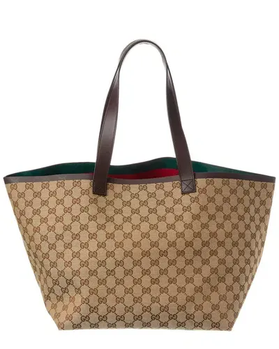 Gucci Medium Gg-canvas Tote Bag In Beige