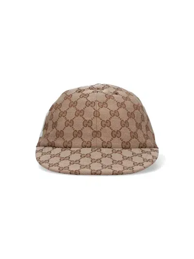 Gucci "gg" Baseball Cap In Brown