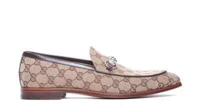 Gucci Mens Horsebit Loafers In Beige