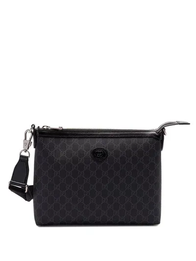 Gucci Messenger Bag With `interlocking G` In Printed