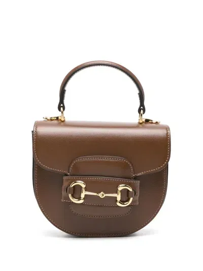 Gucci Mini 1855 Horsebit Tote Bag In Brown