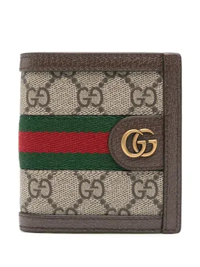 Gucci Ophidia Gg Supreme Wallet In Neutrals