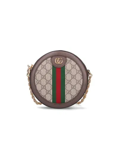 Gucci "ophidia" Crossbody Bag In Beige