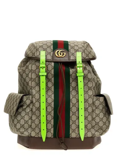 Gucci Ophidia Gg Midi Backpack In Green