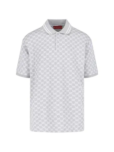 Gucci Polo Logo Pattern In Gray