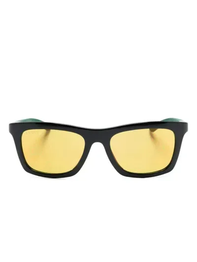 Gucci Rectangle-frame Sunglasses In 黑色