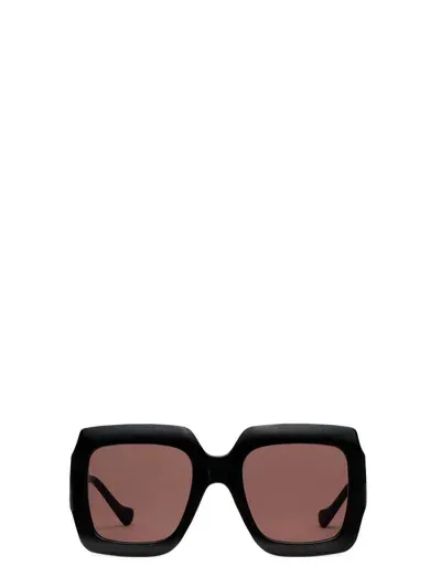 Gucci Rectangular Sunglasses In Black