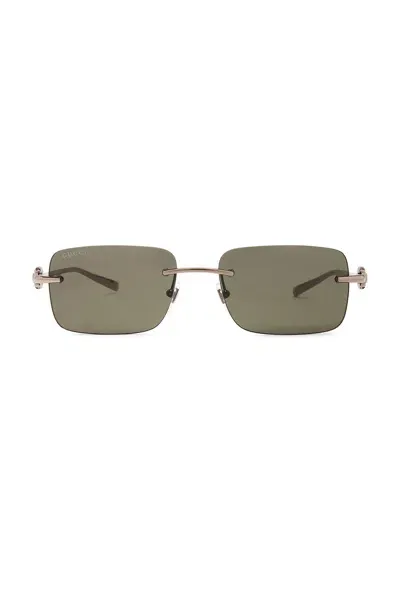 Gucci Rectangular Sunglasses In Gray