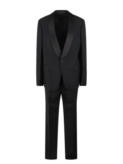 Gucci Slim Fit Wool Suit In Black