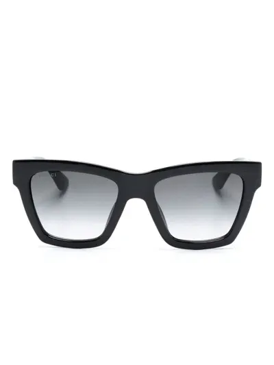 Gucci Square-frame Gradient Sunglasses In Black