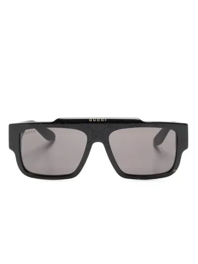 Gucci Square Frame Sunglasses In Black