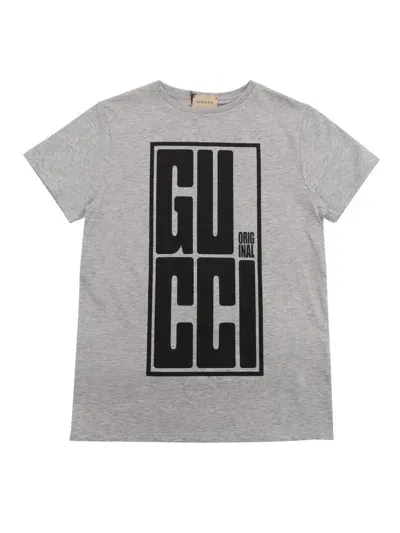 Gucci S/s T.shirt Ctn Jersey In Gray