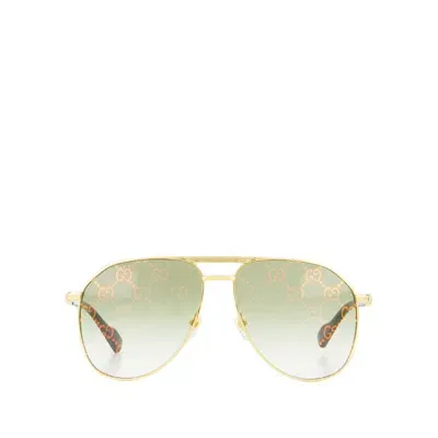 Gucci Sunglasses - Gold/green