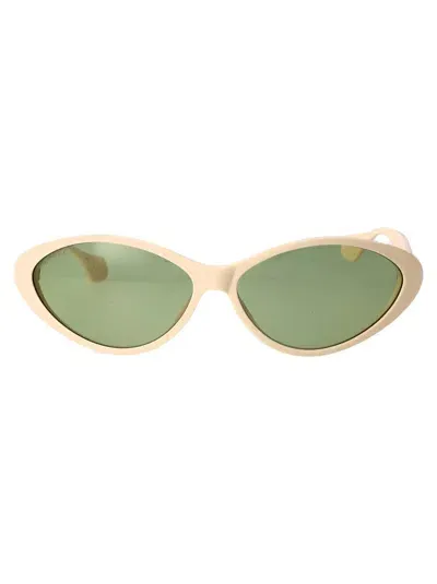 Gucci Sunglasses In 001 Ivory Ivory Green