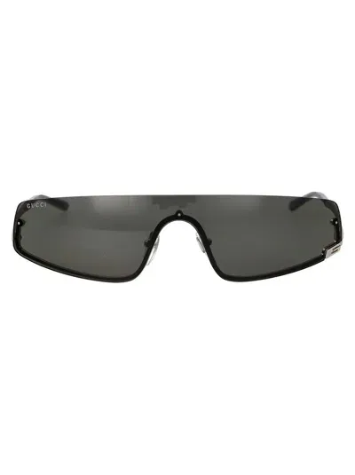 Gucci Sunglasses In 001 Silver Silver Grey