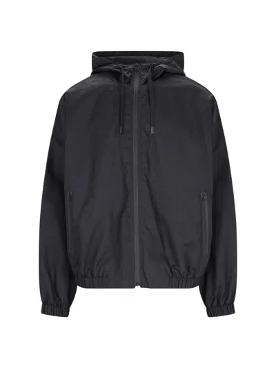 Gucci Technical Hooded Jacket In Black  