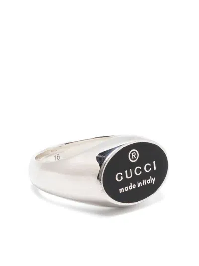 Gucci Trademark Ring Aus Sterlingsilber In Silber