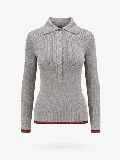 Gucci Woman Sweater Woman Grey Knitwear In Gray