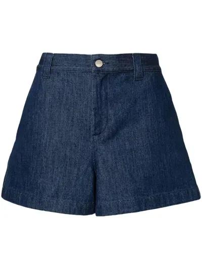 Gucci Jeans-shorts Mit Horsebit-detail In Blue