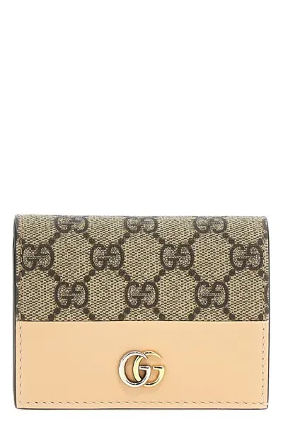 Gucci Gg Marmont Card Holder In Pink