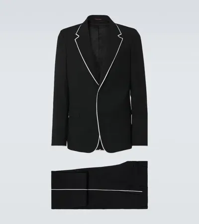 Gucci Wool Gabardine Suit In Black