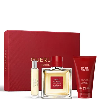 Guerlain Habit Rouge Eau De Toilette 100ml Gift Set In White