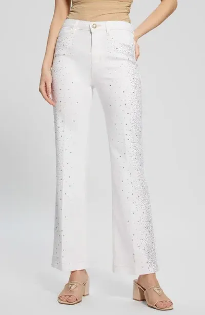 Guess Women's 1981 Embellished Kick Flare Jeans In Soda Bling