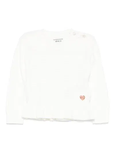 Guess Babies' 3d-detailing Sweater In White