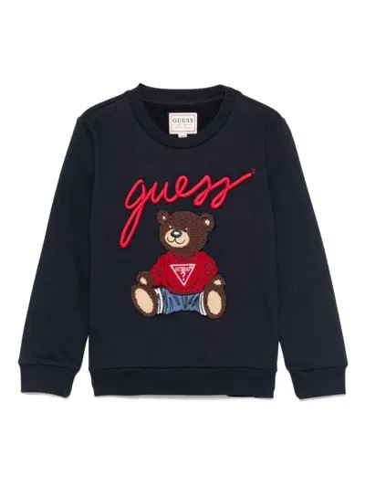 Guess Kids' Bear Sweatshirt In Blue