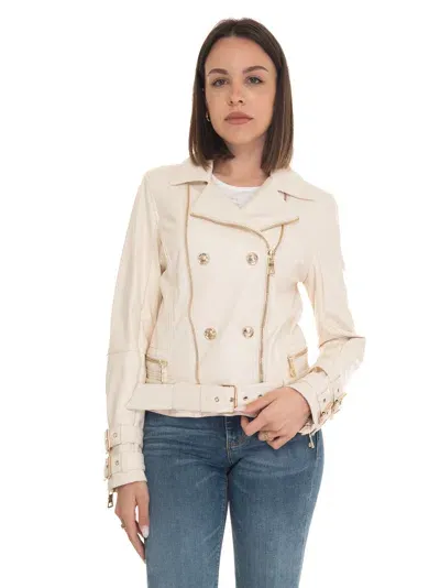 Guess Biker Jacket In Natural